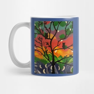 2 Owls at Sunset Mug